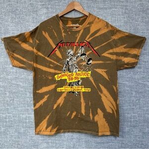 Metallica Damaged Justice Bleached Dyed Graphic Tee